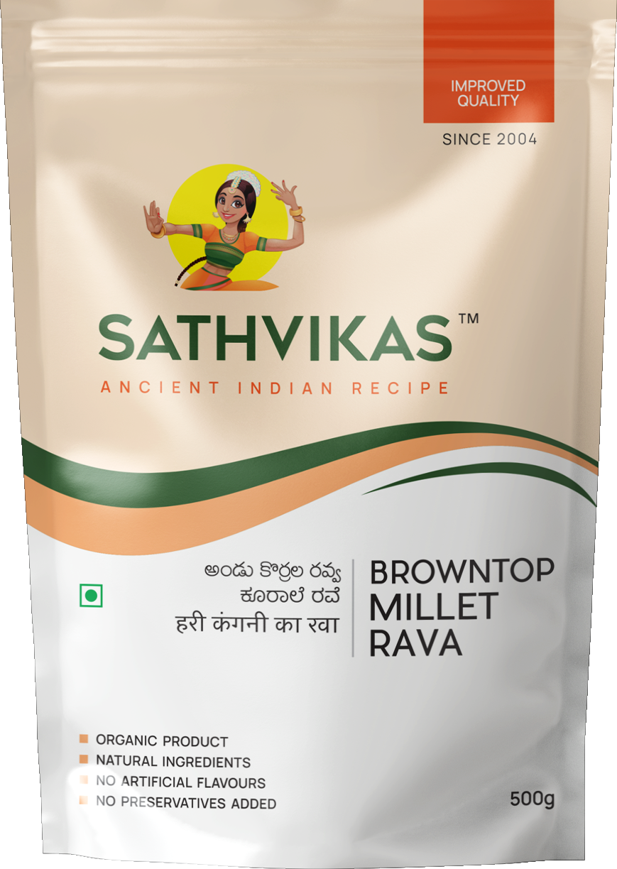 Sathvikas Andu Korralu / Brown Top Millet  Ravva