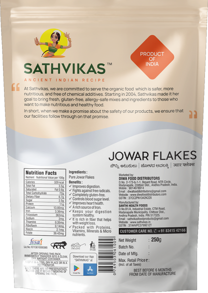 Sathvikas Jonna Atukulu / Jowar Poha / Jowar Flakes
