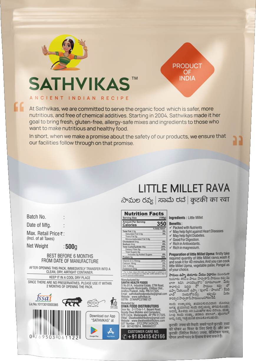 Sathvikas Samalu / Little Millet Ravva