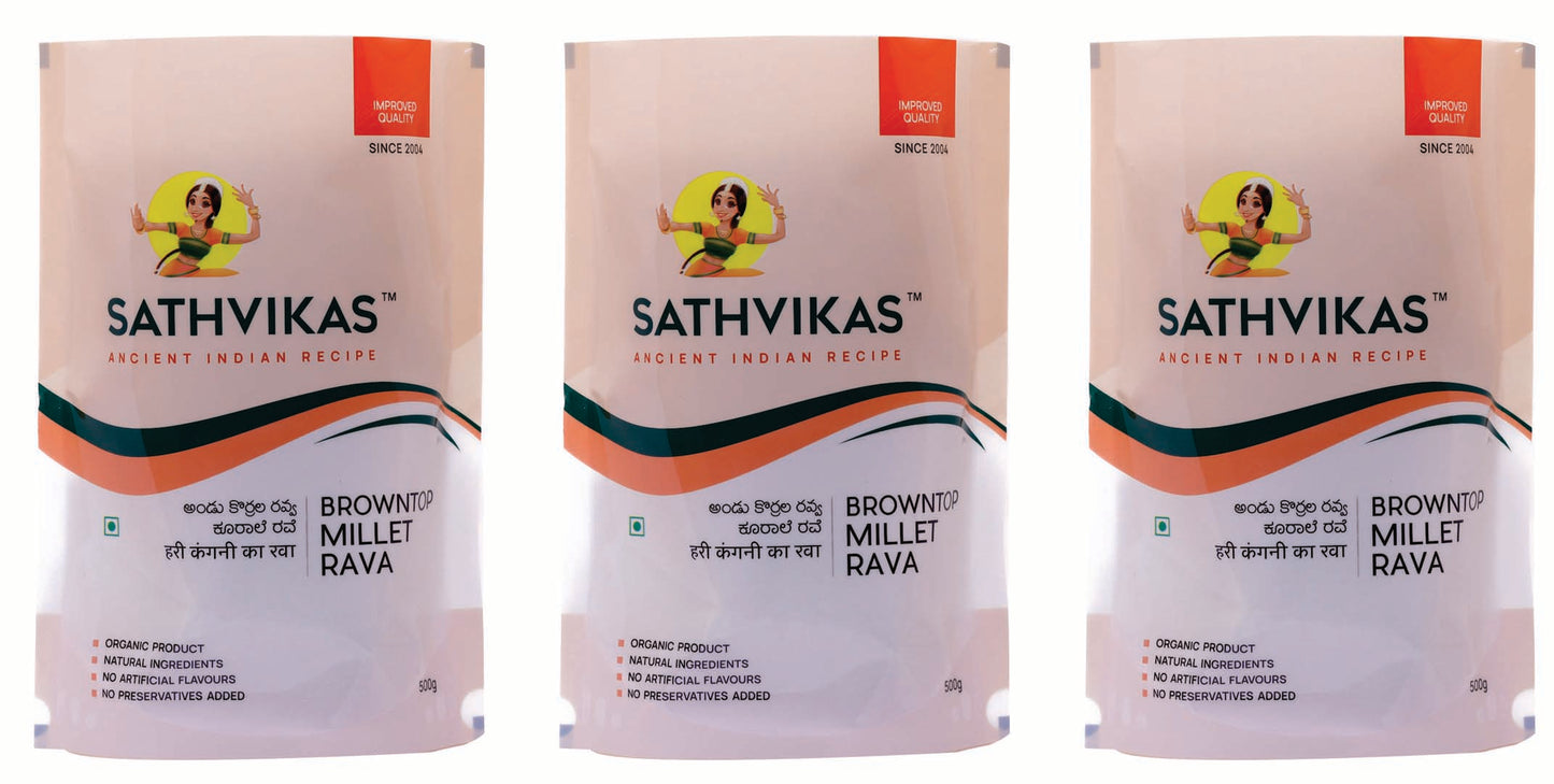 Sathvikas Andu Korralu / Brown Top Millet  Ravva