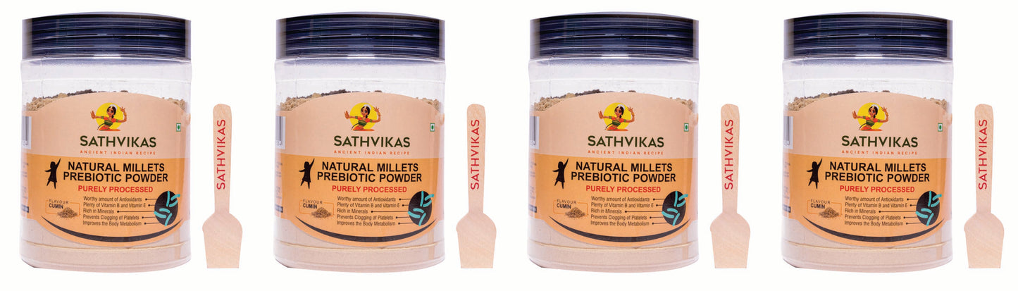 Sathvikas Natural Millets Prebiotic Powder (Cumin Flavour) 