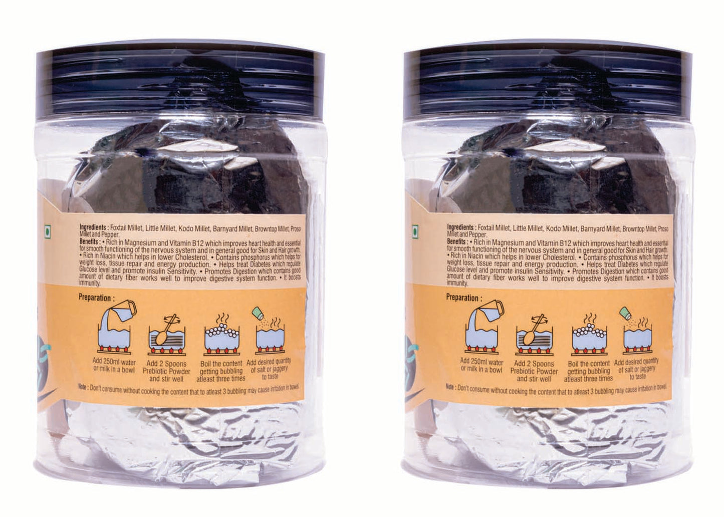 Sathvikas Natural Millets Prebiotic Powder (Cardamom Flavour) 