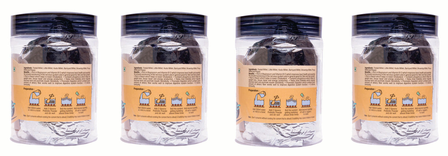 Sathvikas Natural Millets Prebiotic Powder (Cardamom Flavour) 