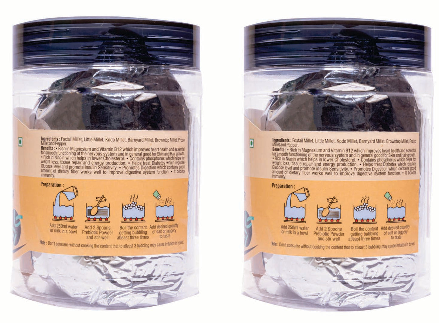 Sathvikas Natural Millets Prebiotic Powder (Pepper Flavour) 