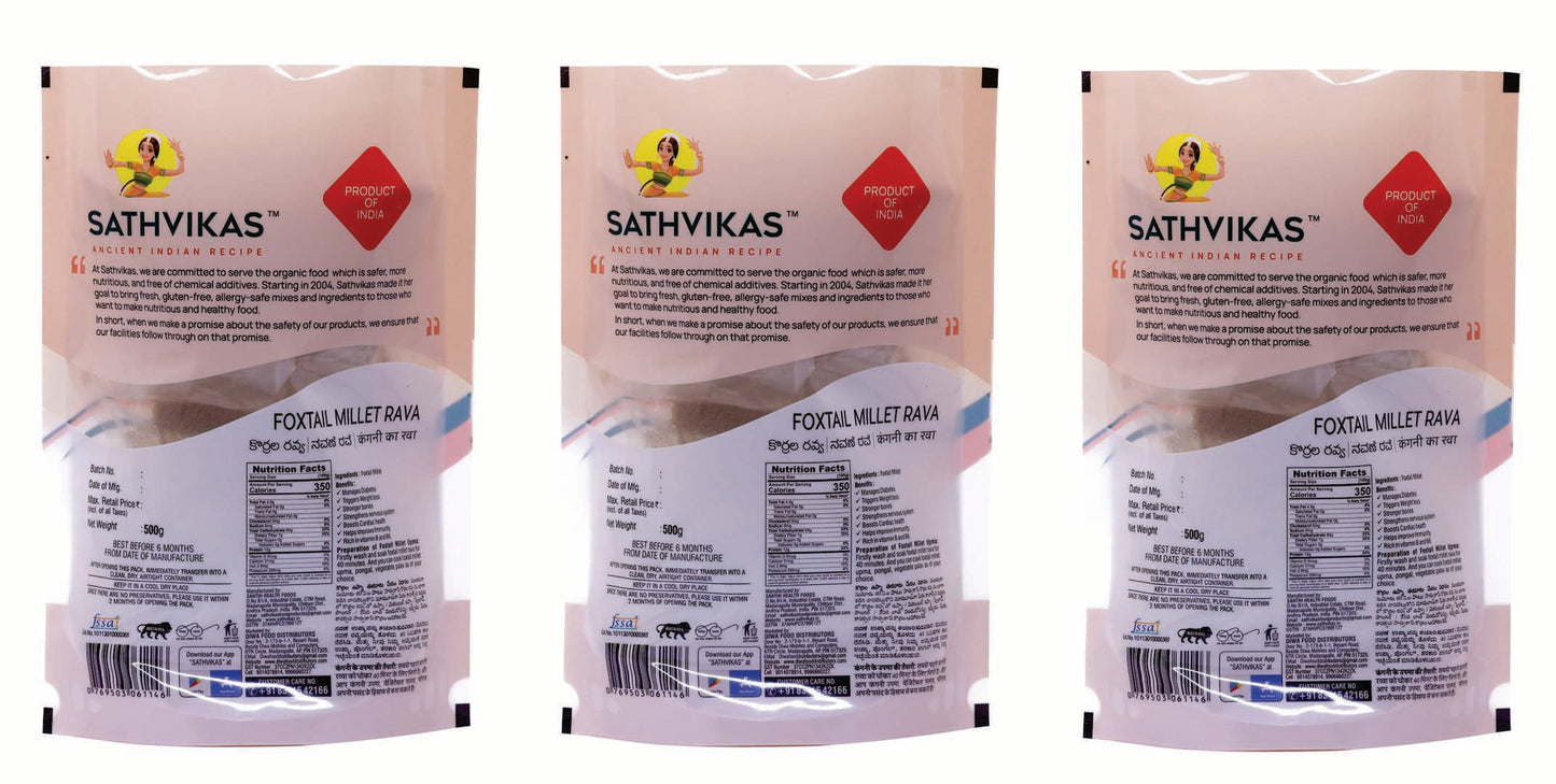 Sathvikas Korralu / Foxtail Millet  Ravva