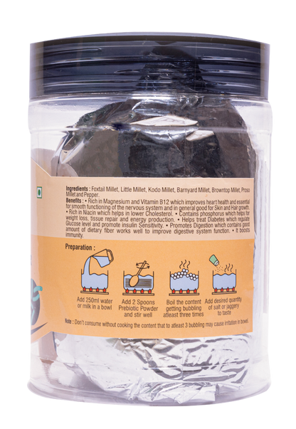 Sathvikas Natural Millets Prebiotic Powder (Cardamom Flavour) 