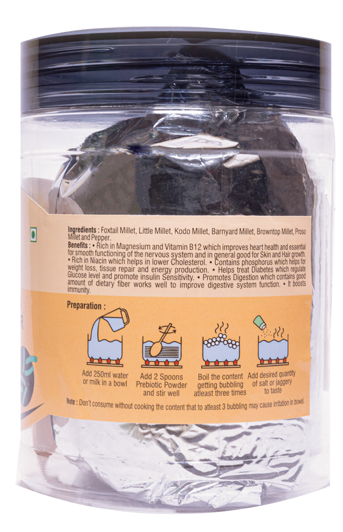 Sathvikas Natural Millets Prebiotic Powder (Pepper Flavour) 